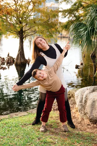 A Joyful Mom and Son Photoshoot at Lake Eola Park