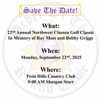 Save the Date - 22nd Annual Golf Tournament this September