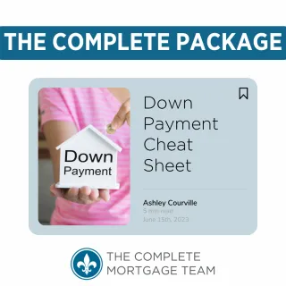 Home Loan Down Payment Cheat Cheat