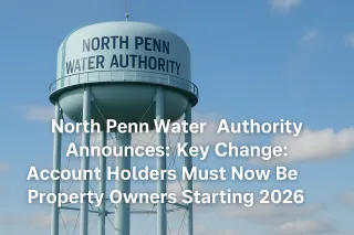 North Penn Water Authority Announces Key Change: Account Holders Must Now Be Property Owners Starting 2026