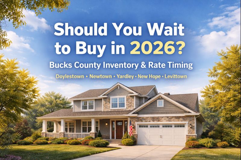Should You Wait to Buy in 2026? Bucks County Inventory + Rate Timing for Doylestown, Newtown, Yardley, New Hope & Levittown
