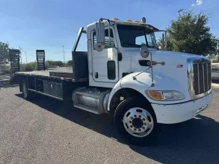 2005 Peterbilt 335 Dovetail Flatbed Backhoe Hauler