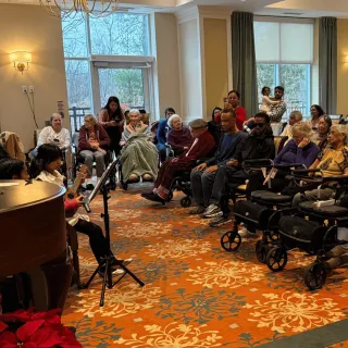 Sharing Joy Through Music: Nova Students Perform at Amica Nursing Home