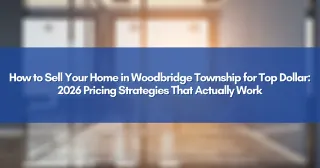 How to Sell Your Home in Woodbridge Township for Top Dollar: 2026 Pricing Strategies That Actually Work