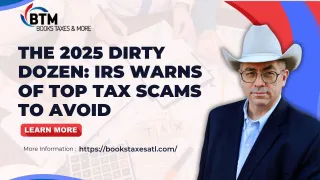 IRS 2025 Dirty Dozen Tax Scams: What Taxpayers Must Know | Books, Taxes & More