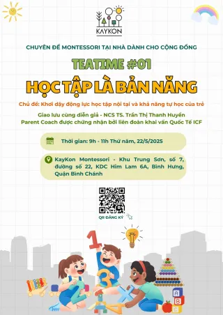 ĐĂNG KÝ THAM DỰ TEATIME CÙNG KAYKON MONTESSORI – CHUYÊN ĐỀ MONTESSORI TẠI NHÀ DÀNH CHO CỘNG ĐỒNG
