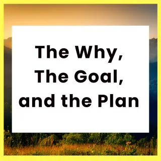 The Why, The Goal, and the Plan