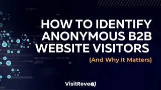 How to Identify Anonymous B2B Website Visitors (And Why It Matters)