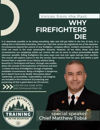Why Firefighter Die
