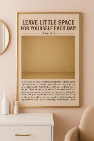 Leave Little Space for Yourself Each Day!