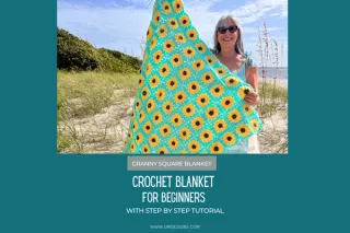 How to Crochet A Sunflower Granny Square Blanket