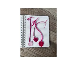 Crochet Heart Bookmark  Pattern