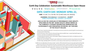 Earth Day Celebration: Sustainable Warehouse Open House