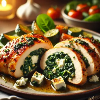 Spinach and Feta Stuffed Chicken Breasts – A Juicy & Flavorful Delight