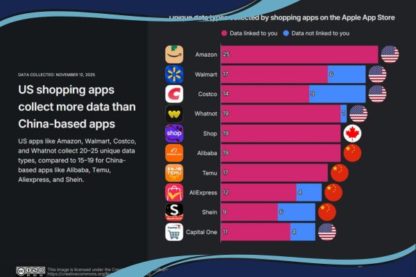 Shopping Apps Ranked by How Much Data They Take