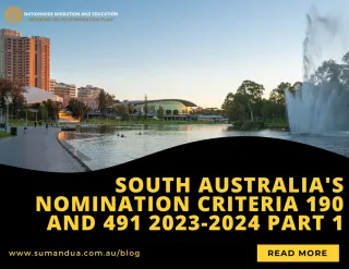 South Australia's Nomination Criteria 190 and 491 2023-2024 Part 1