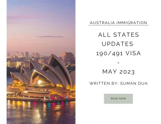 All States Updates 190 Visa and 491 Visa - May 2023