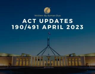 ACT Updates 190 and 491 Visa April 2023