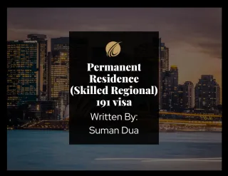 Permanent Residence (Skilled Regional) 191 Visa