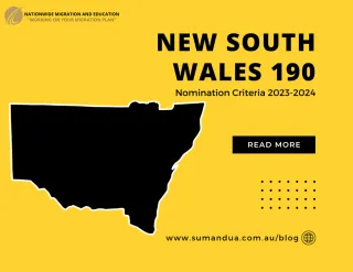 New South Wales 190 Nomination Criteria 2023-2024