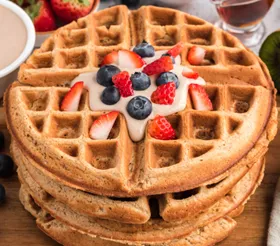 Fiber-Filled Cinnamon Buckwheat Waffles