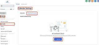 Connect a Video Conferencing Account