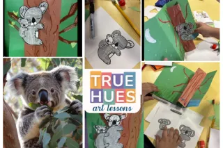 Meet the Koala: 2D Art Project for Kids with a Touch of Science & Geography