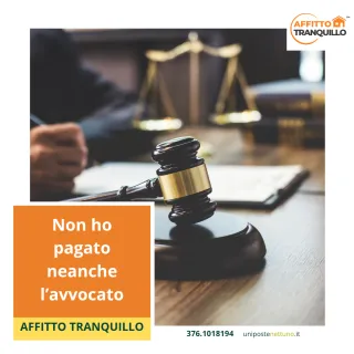 Non ho pagato neanche l’avvocato