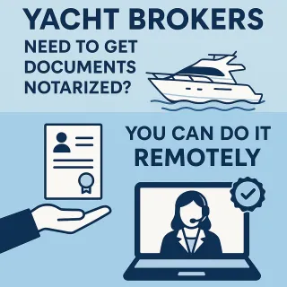 how to notarize boat sale documents online