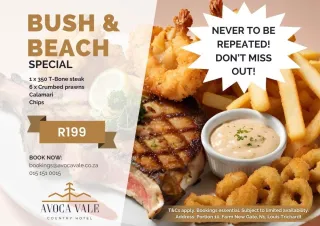 Indulge in Our Exclusive Bush & Beach Special
