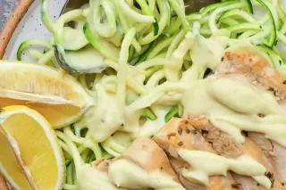Zucchini Noodles with Cauliflower Alfredo - Copy