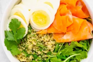 Smoked Salmon Quinoa Breakfast Bowl