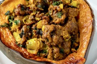 Turmeric Beef Stuffed Squash