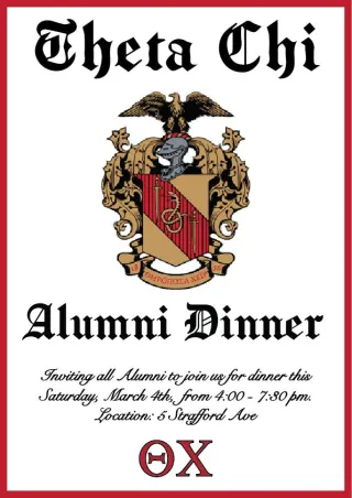 Catered Alumni Dinner