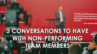 3 conversations to have with non-performing team members