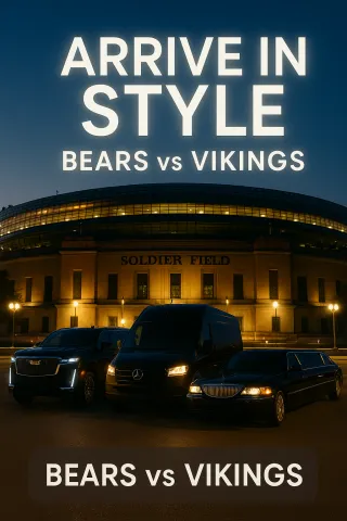Bears vs Vikings Transportation – Soldier Field Sept 8 | Black Elegant