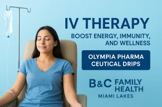  “IV Therapy in Miami Lakes: Benefits of Olympia Pharmaceutical Drips – Be-Lean, Immunity, Get Up & Go, and Timeless”