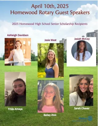 Congratulations 2026 Homewood Rotary Scholarship Winners