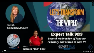 Be a World Change Maker? Hear Cinnamon Alvarez Discuss on Expert Talk 9@9