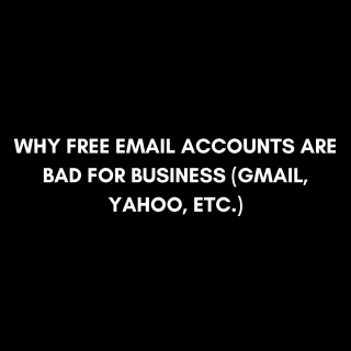 Why Using Yahoo, Gmail, etc. Email Addresses is Bad for Business