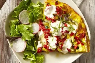 Mozzarella, Basil & Zucchini Frittata Recipe