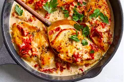 Chicken Cutlets with Sun-Dried Tomato Sauce