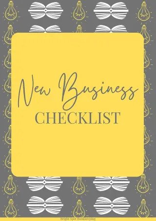 New Business Checklist