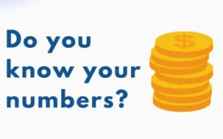 Do you know your numbers?