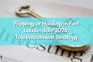 Flip or Hold? Your 2026 Guide to Fort Lauderdale Investing