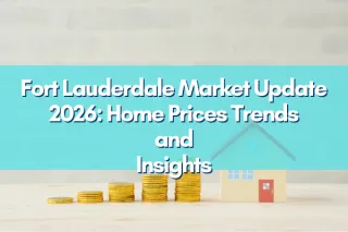 Fort Lauderdale Market Update 2026: Home Prices Trends and Insights