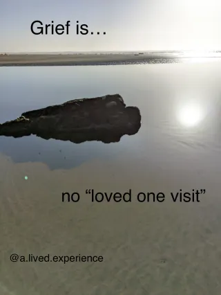 Grief is…no “loved one visit”