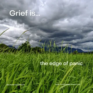 Grief is…the edge of panic