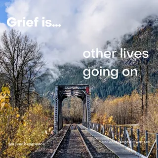 Grief is…other lives going on