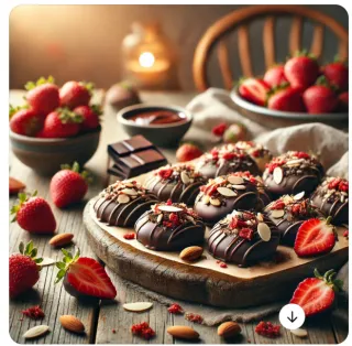 Chocolate-Dipped Strawberry Almond Cookies.